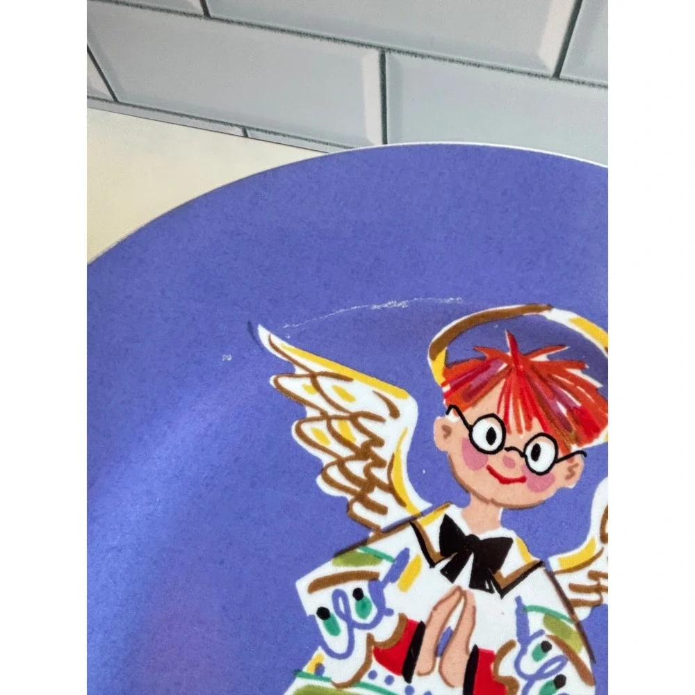 Bob Mackie Home‎ Sakura Happy Angel Stoneware Salad Plates 4 Pc Multicolor 8in